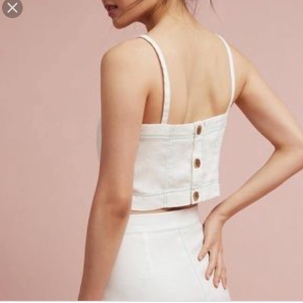 NWT Anthropologie Riverine Cropped Top - Picture 2 of 3